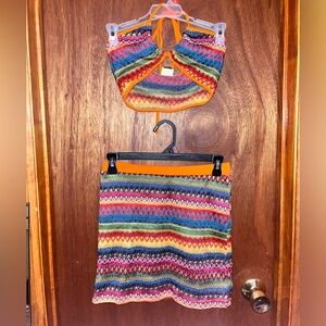 Vacation boho colorful two piece set🌊🌞